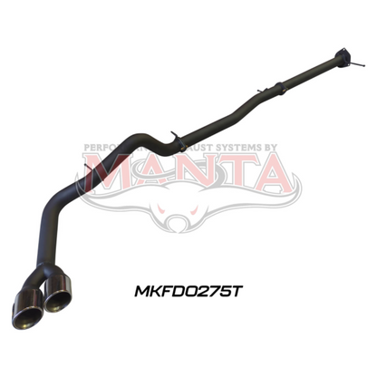 Manta Performance - Ford Ranger Next Gen T6.2 V6 3.0L 2022+ Twin Side Tipped Exit Exhaust (with DPF)