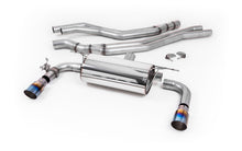 Non-Resonated (Louder) Race Cat-Back Exhaust System with Burnt Titanium GT-90 Trims