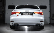Audi S3 8V/V.2 - Non-Valved &amp; Non-Resonated (Louder) Cat-Back Race Exhaust System with Quad Round Cerakote Black Trims