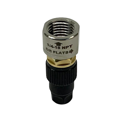 APEX high flow chuck threaded onto a Schrader valve