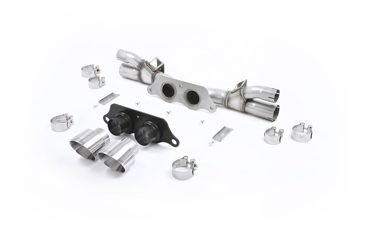 Porsche 991.1/991.2 GT3 &amp; GT3 RS - Cat-Back Exhaust System with Polished GT-100 Trims