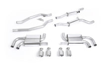 Porsche Cayenne 958 Turbo V8 (Pre-Facelift) - Resonated (Quieter) Cat-Back Exhaust System with Cup Style Polished Trims
