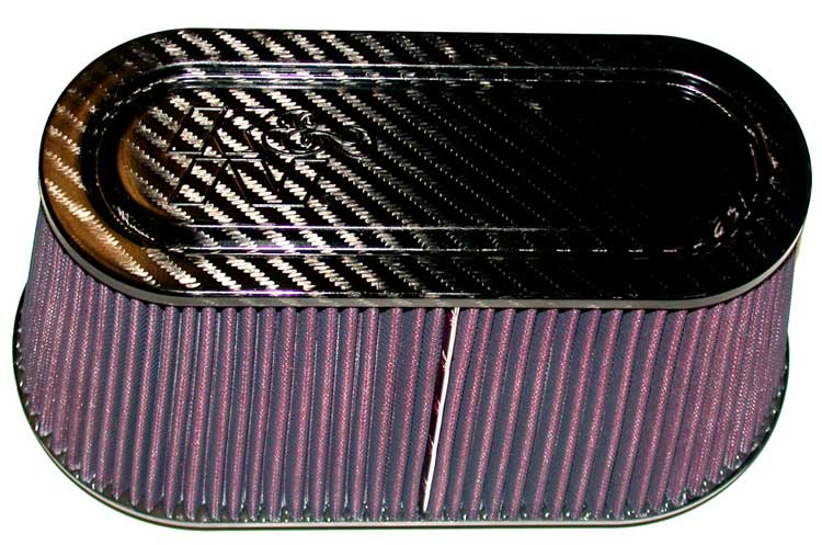 K&N Universal Air Filter - Carbon Fiber Top & Base | RP-5115