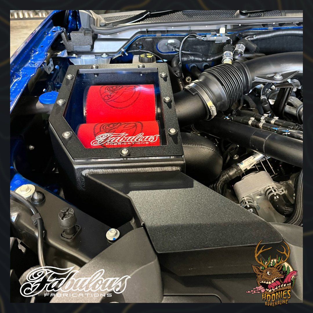Fabulous Fabrications - Next-Gen Ford Ranger Raptor - Twin Intake Alloy Airbox Standard Inlet Location