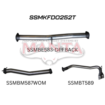 Manta Performance - Ford Ranger PX2 PX3 3.2L Diesel CRD 2016 - 2022 Exhaust System