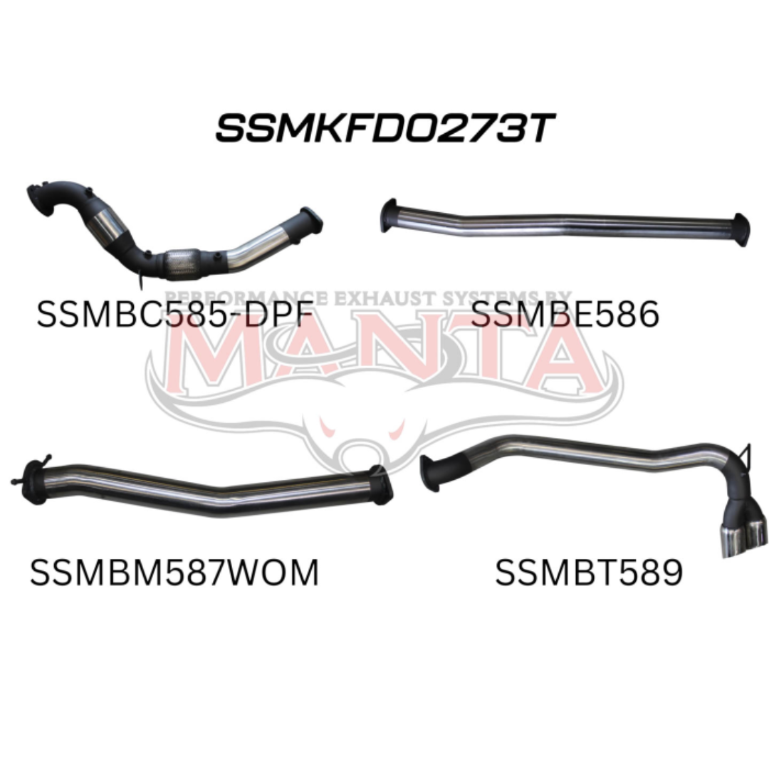 Manta Performance Ford Ranger PX2/PX3 3.2L Diesel CRD Exhaust System – Performance Upgrade