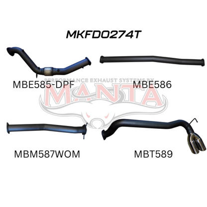 Manta Performance - Ford Ranger PX2 PX3 3.2L Diesel CRD 2016 - 2022 Exhaust System