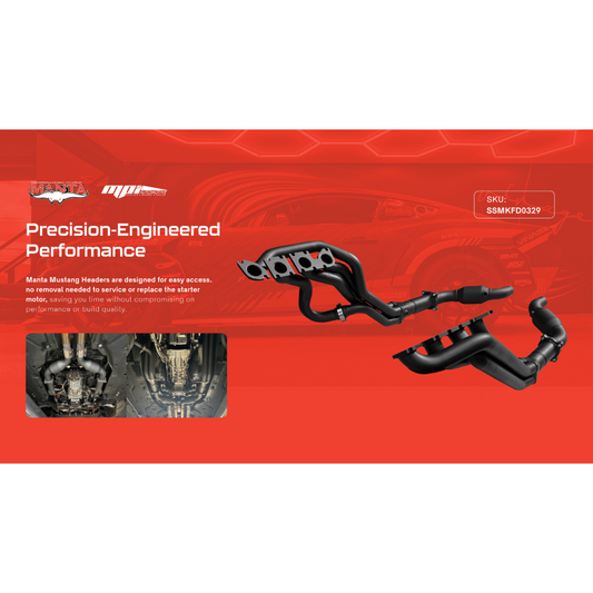 Manta Performance Exhaust - Ford Mustang FO S650 5.0L V8 Fastback 2023 Onwards