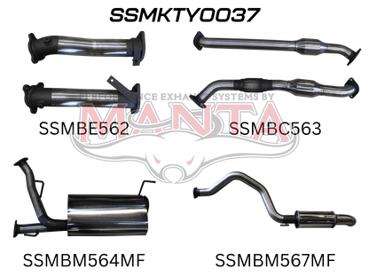 Manta Performance Exhaust Kit Toyota Land Cruiser VDJ200 Series 4.5L V8 Wagon (2007-2015)