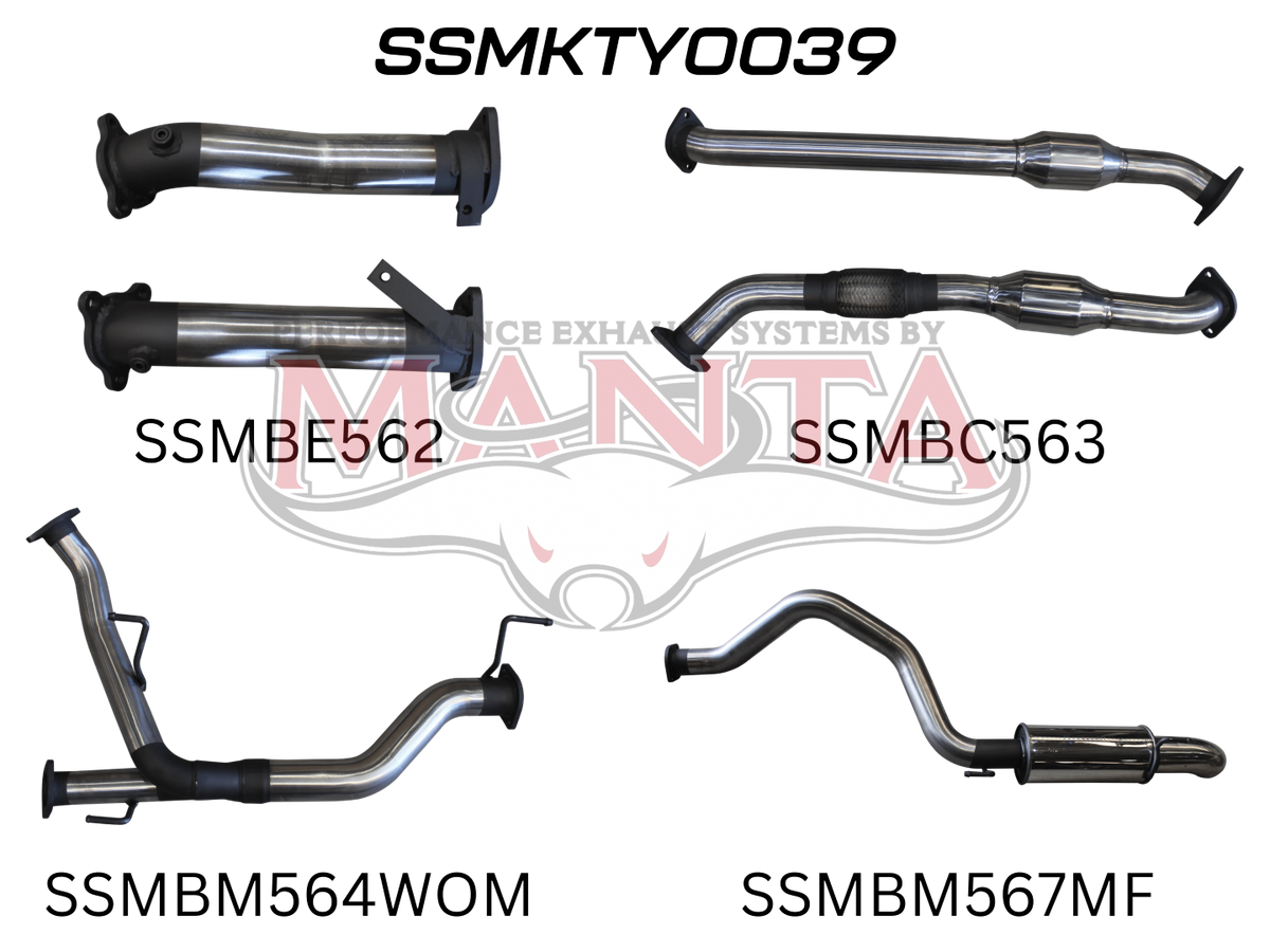 Manta VDJ200 Series Performance Exhaust Kit – Toyota Land Cruiser 4.5L V8 Wagon (2007–2015) Turbo-Back Upgrade