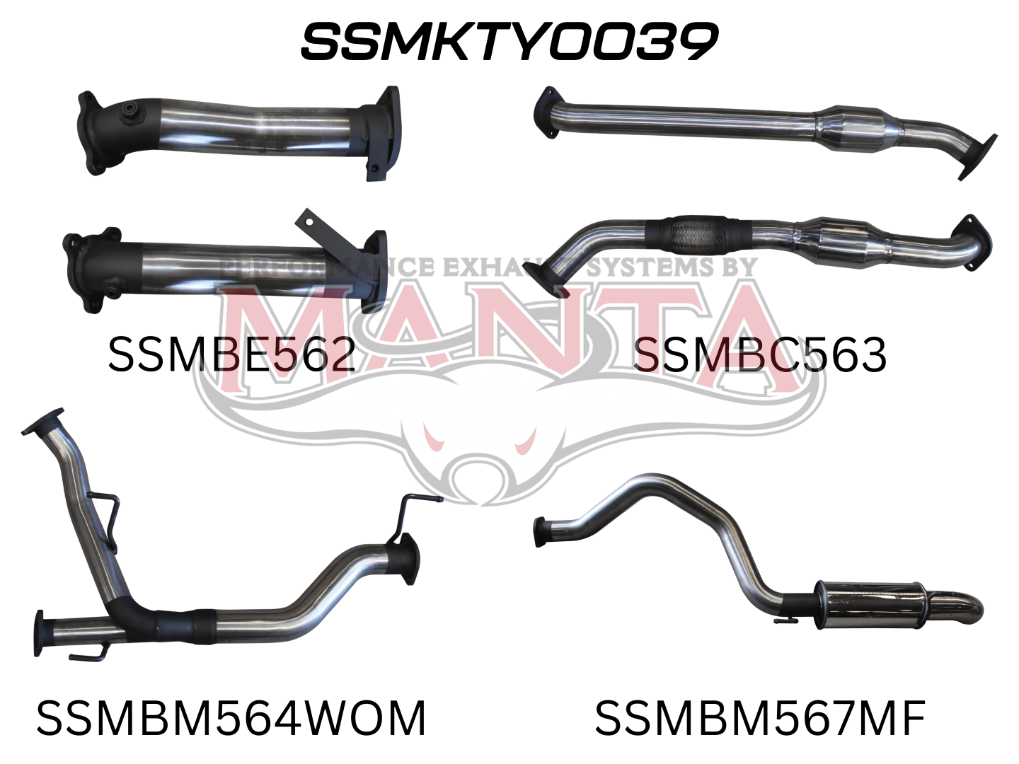 Manta Performance Exhaust Kit Toyota Land Cruiser VDJ200 Series 4.5L V8 Wagon (2007-2015)
