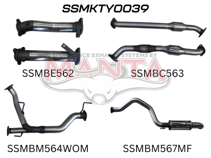 Manta Performance Exhaust Kit Toyota Land Cruiser VDJ200 Series 4.5L V8 Wagon (2007-2015)