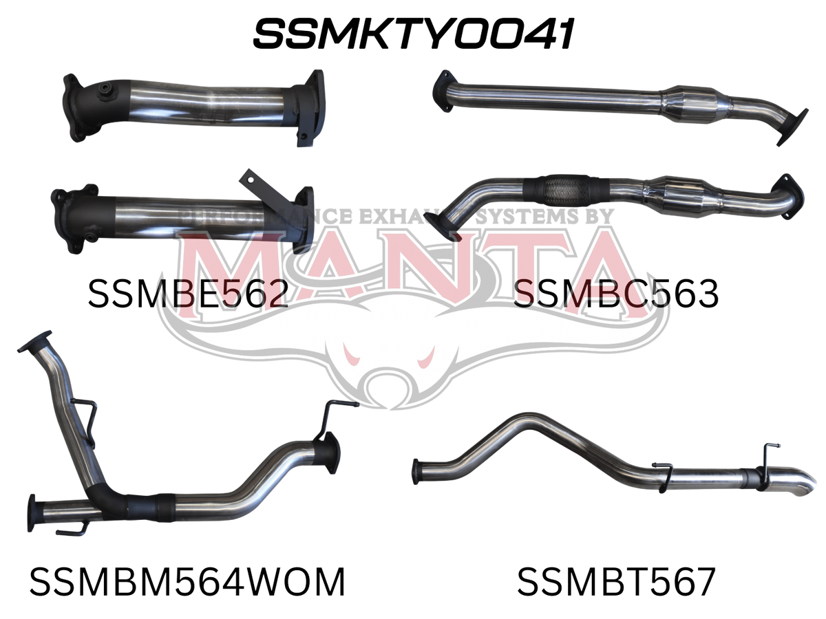 Manta VDJ200 Series Performance Exhaust Kit – Toyota Land Cruiser 4.5L V8 Wagon (2007–2015) Turbo-Back Upgrade