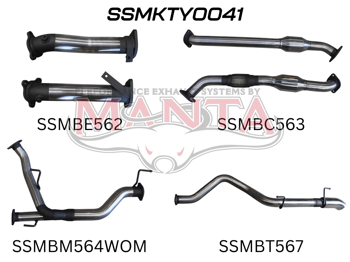 Manta Performance Exhaust Kit Toyota Land Cruiser VDJ200 Series 4.5L V8 Wagon (2007-2015)