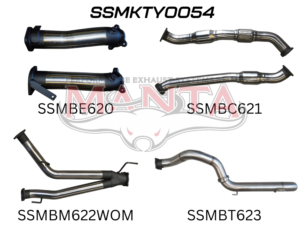 Manta VDJ200 Series Performance Exhaust Kit – Toyota Land Cruiser 4.5L V8 Wagon (2007–2015) Turbo-Back Upgrade