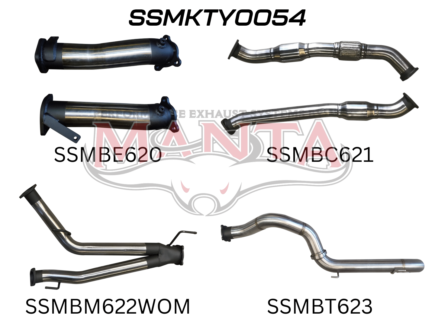 Manta Performance Exhaust Kit Toyota Land Cruiser VDJ200 Series 4.5L V8 Wagon (2007-2015)