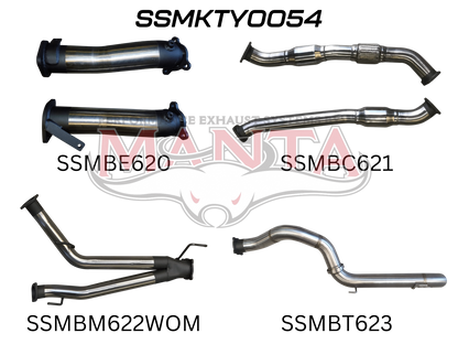 Manta Performance Exhaust Kit Toyota Land Cruiser VDJ200 Series 4.5L V8 Wagon (2007-2015)