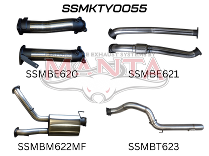 Manta Performance Exhaust Kit Toyota Land Cruiser VDJ200 Series 4.5L V8 Wagon (2007-2015)