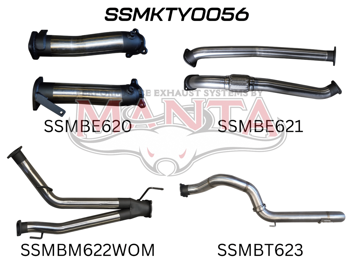 Manta VDJ200 Series Performance Exhaust Kit – Toyota Land Cruiser 4.5L V8 Wagon (2007–2015) Turbo-Back Upgrade