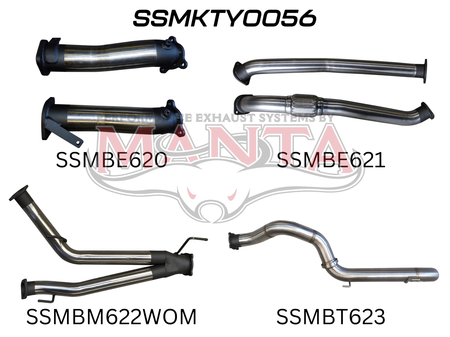 Manta Performance Exhaust Kit Toyota Land Cruiser VDJ200 Series 4.5L V8 Wagon (2007-2015)