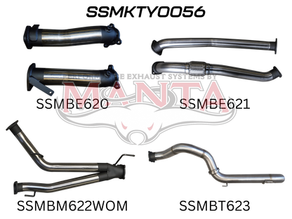 Manta Performance Exhaust Kit Toyota Land Cruiser VDJ200 Series 4.5L V8 Wagon (2007-2015)