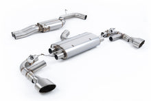 Audi TTRS MK3 Quattro - 80mm Resonated (Quieter) Cat Back with Brushed Titanium Trims