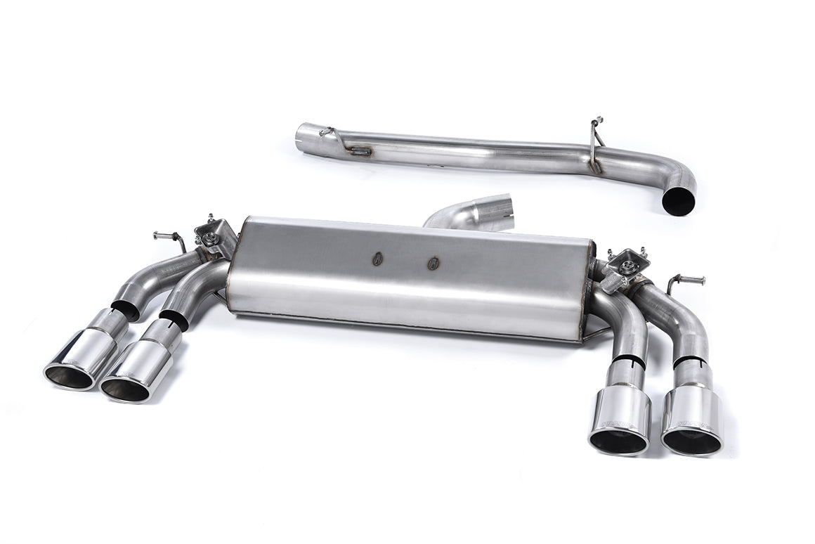 Audi S3 8V.2 Sportback - Non-Resonated (Louder) Cat-Back Exhaust System with Quad Oval Polished Trims
