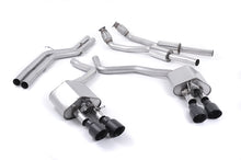 Audi S6 C7/S7 Sportback - Valved &amp; Non-Resonated (Louder) Cat-Back Exhaust System with Cerakote Black Trims