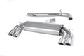 Audi S3 8V/8V.2 - Non-Valved & Non-Resonated (Loudest) Cat-Back Race Exhaust System with Quad Oval Polished Trims