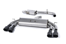 Audi S3 8V/8V.2 Sportback Non GPF - Non-Valved &amp; Resonated (Quieter) Cat-Back Race Exhaust System with Quad Round Cerakote Black Trims