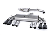 Audi S3 8V/V.2 - Non-Valved &amp; Resonated (Quieter) Cat-Back Race Exhaust System with Quad Oval Cerakote Black Trims