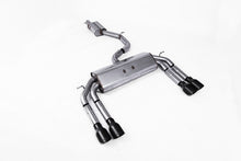 Audi S3 8V/V.2 - Non-Valved &amp; Resonated (Quieter) Cat-Back Race Exhaust System with Quad Round Cerakote Black Trims