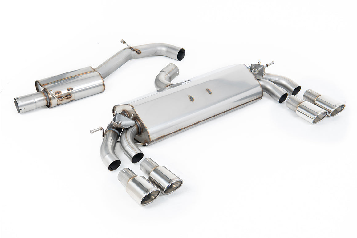 Audi S3 8V.2 Sportback - Resonated (Quieter) GPF/OPF-Back Exhaust System with Quad Oval Polished Trims