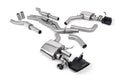 Audi RS6/RS7 C8 - Resonated (Quieter) Cat Back System (Twin 80mm) with Cerakote Black Oval Trims