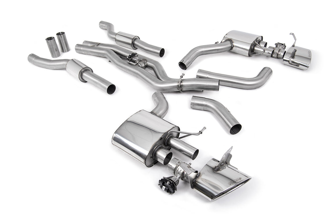 Audi RS6/RS7 C8 - Resonated (Quieter) Cat Back Back System with Polished Oval Trims