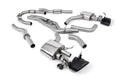 Audi RS6/RS7 C8 - Resonated (Quieter) Cat Back System (Twin 80mm) with Cerakote Black Oval Trims