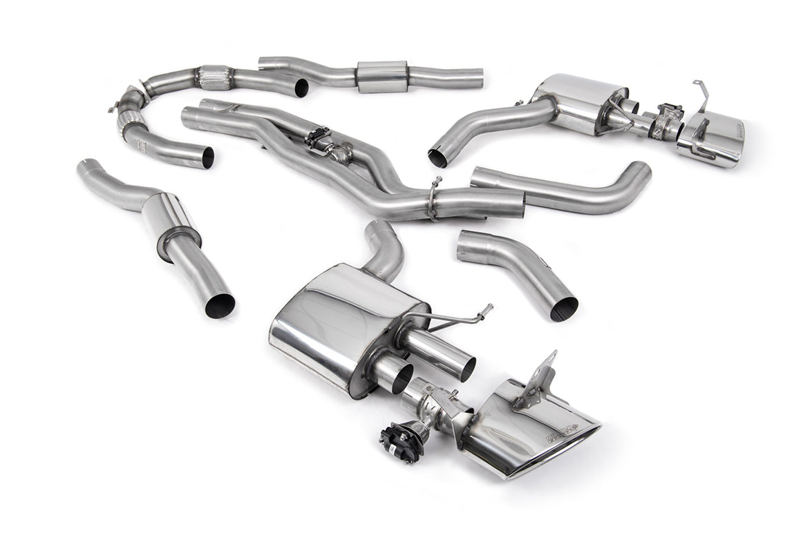 Audi RS6/RS7 C8 - Resonated Cat Back System (Twin 80mm) with Polished Oval Trims