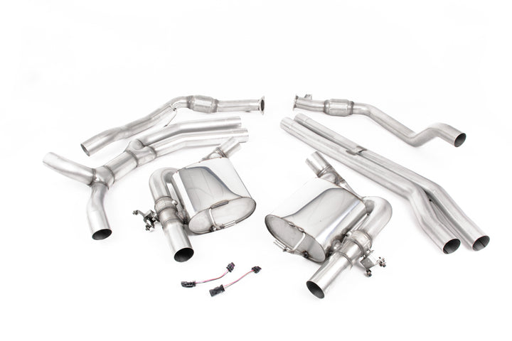 Audi RS5 B9.5 Non GPF Models - Non-Resonated (Race - Louder) Cat Back Exhaust with Burnt Titanium Oval Trims