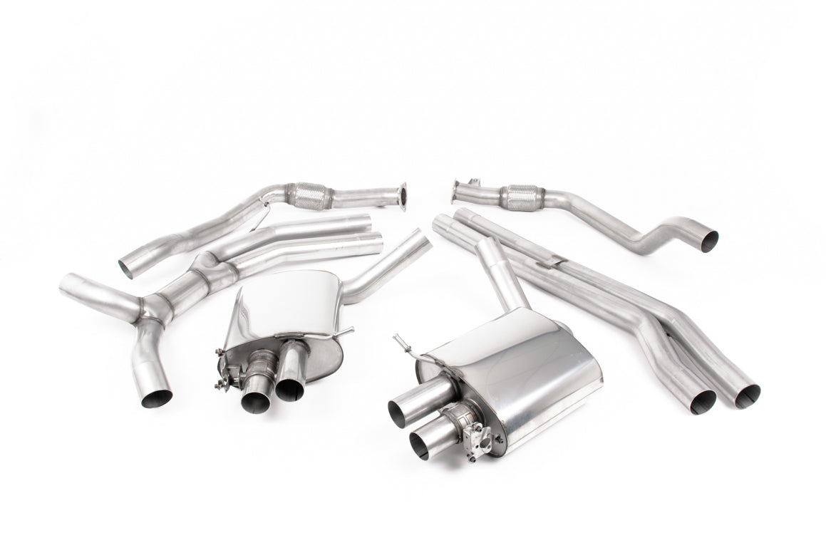 Audi RS5 B9.5 Non GPF Models - Road+ Cat Back Exhaust System with Burnt Titanium Oval Trims