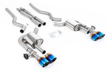 Ford Mustang 5.0 V8 Dark Horse/ Mach 1 - Active Valved Cat Back with X Pipe and Burnt/Blue Titanium Tips