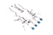 Ford Mustang 5.0 V8 GT (S650 Fastback) - Active Valved Cat Back with X Pipe and Burnt/Blue Titanium Tips