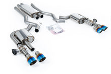Ford Mustang 2.3 (S550/S650 Fastback) - Valved Resonated Cat-back with Burnt/Blue Titanium Trims