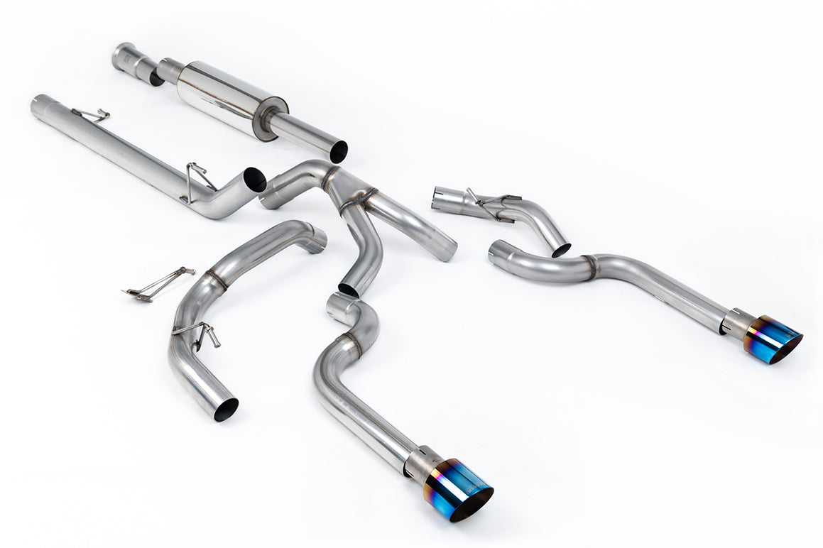 Ford F150 5.0 V8 Supercrew - Road+ Cat-Back with Dual Burnt/Blue Titanium Tips