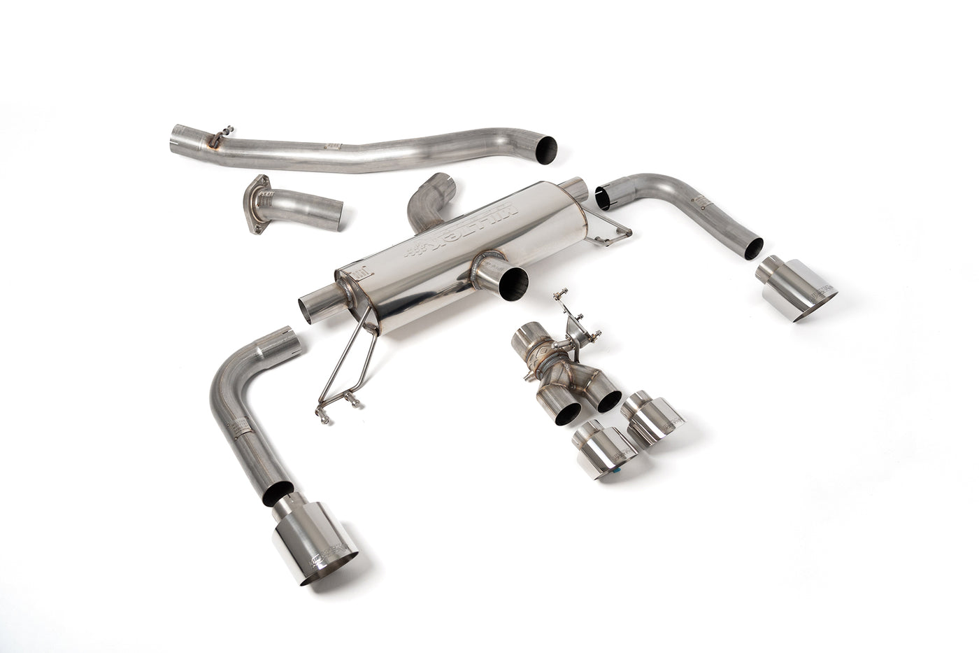 Toyota GR Corolla 1.6 Turbo - 3' Non Resonated Secondary Cat Back (Louder) with Polished GT Tips