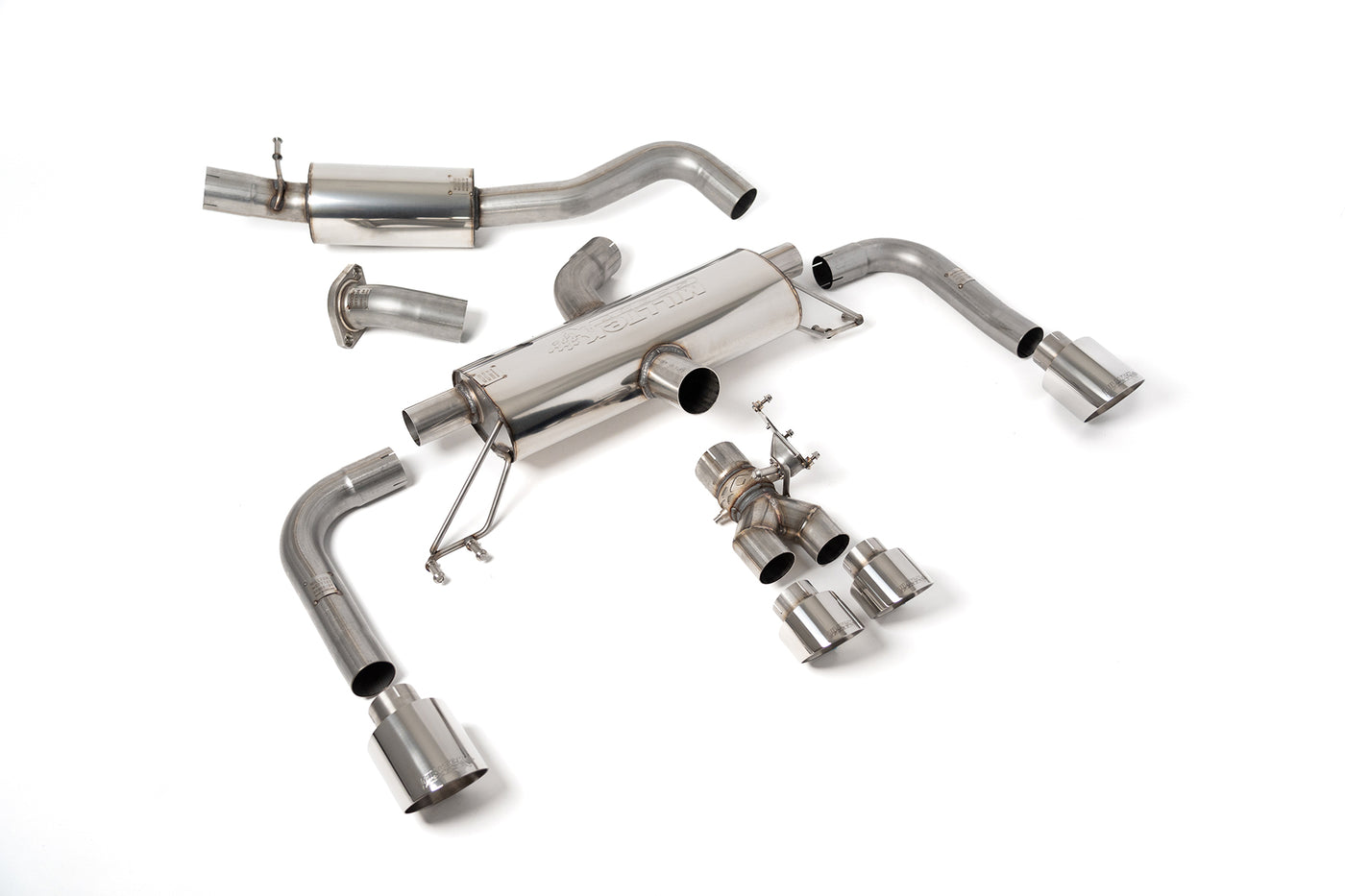 Toyota GR Corolla 1.6 Turbo - 3' Resonated Secondary Cat Back with Polished GT Tips