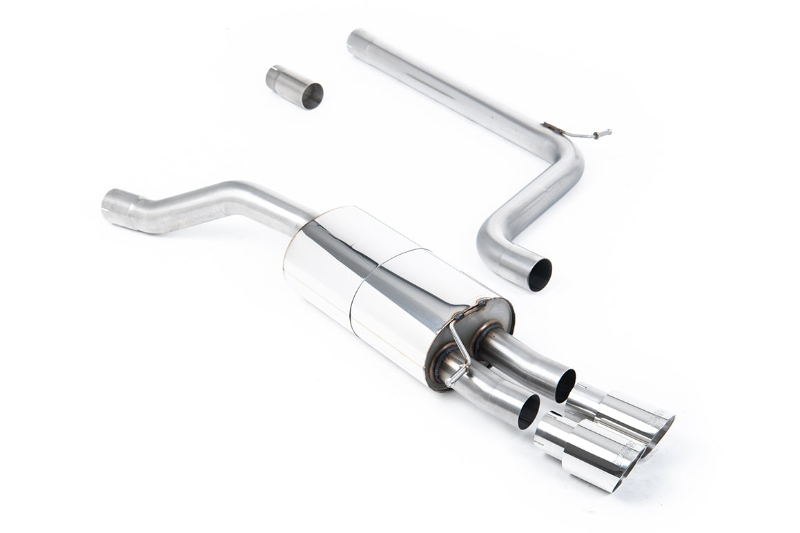 VW Polo GTI 2.0 TSI (AW - 5 Door/Non GPF Models) - Non-Resonated (Louder) Cat-Back Exhaust System with Polished GT-90 Trims