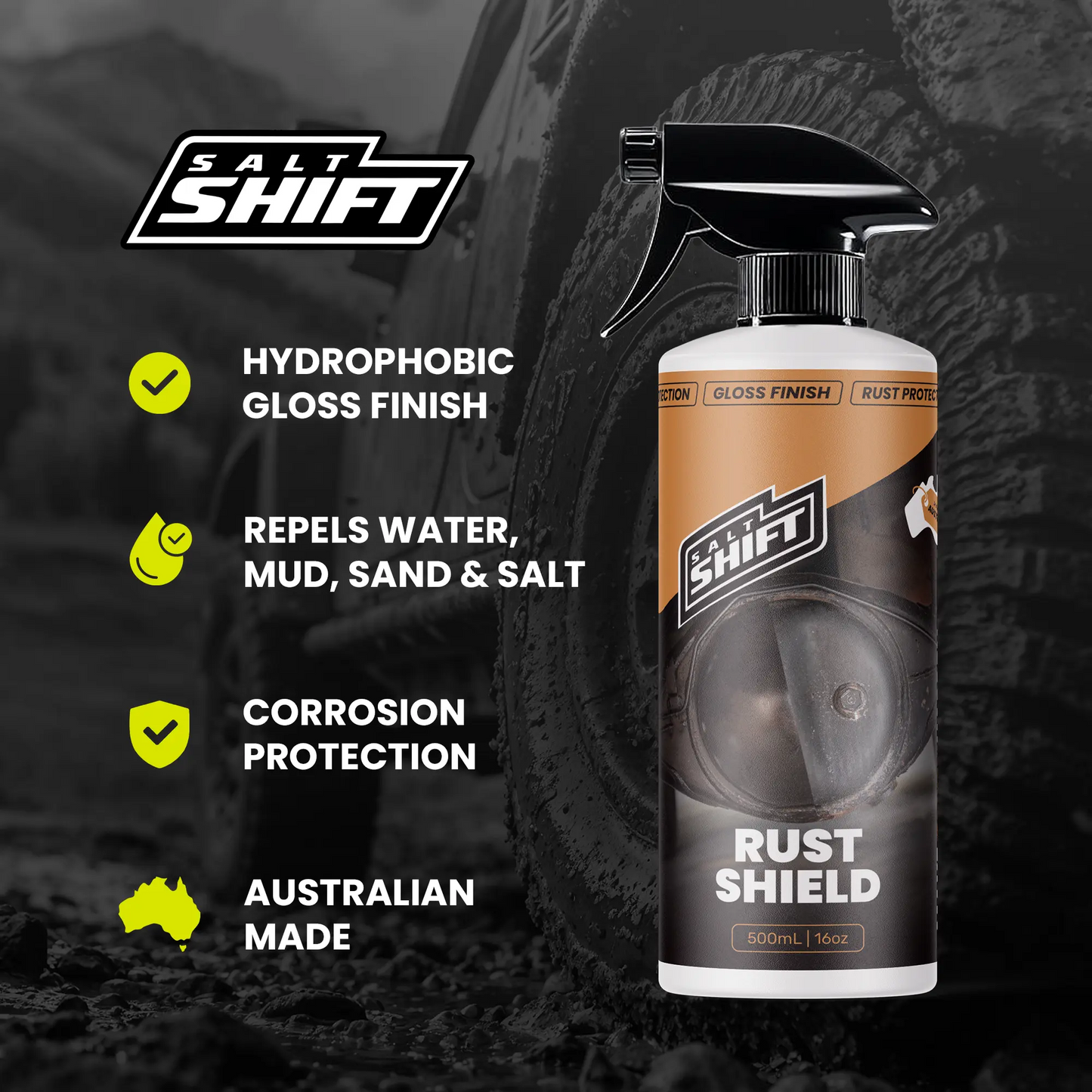 Salt Shift 4X4 Rust Shield Underbody Sealant Chassis Corrosion Inhibitor