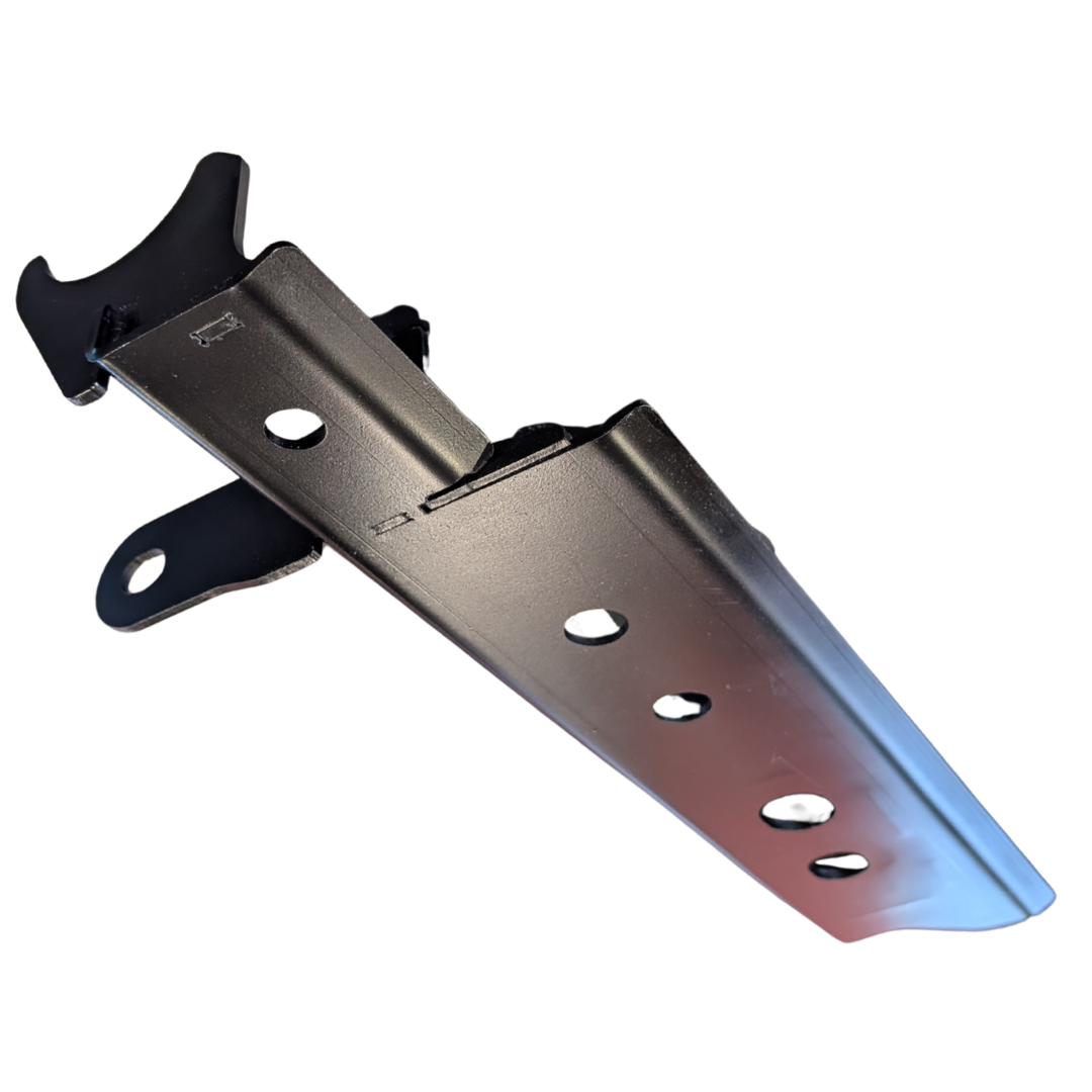 APEX Design USA TSR skid plate viewed from below, showing the face that shields the Through Shaft Ram