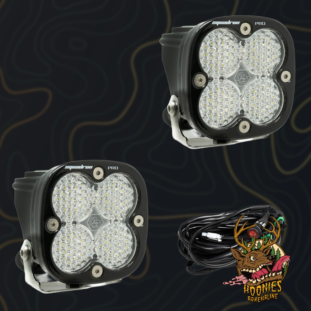 Baja Designs Squadron Pro Black LED Auxiliary Light Pod Pair – Universal Off-Road Lighting