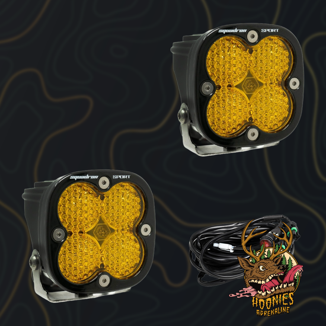 Baja Designs Squadron Sport Black LED Auxiliary Light Pod Pair – Universal Lighting Upgrade